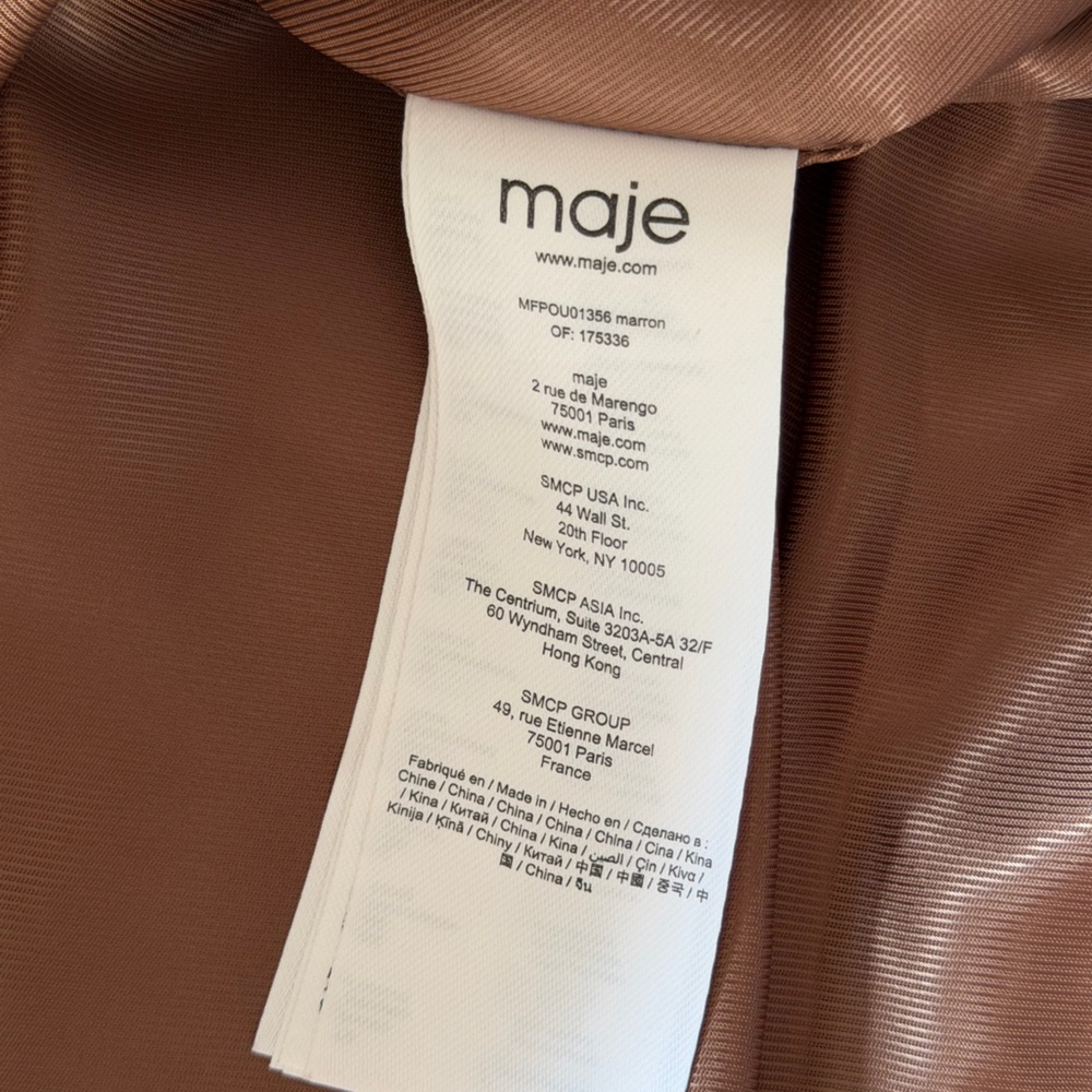 NWT Maje mid-length faux fur coat, size US S/FR 36 - Picture 6 of 10